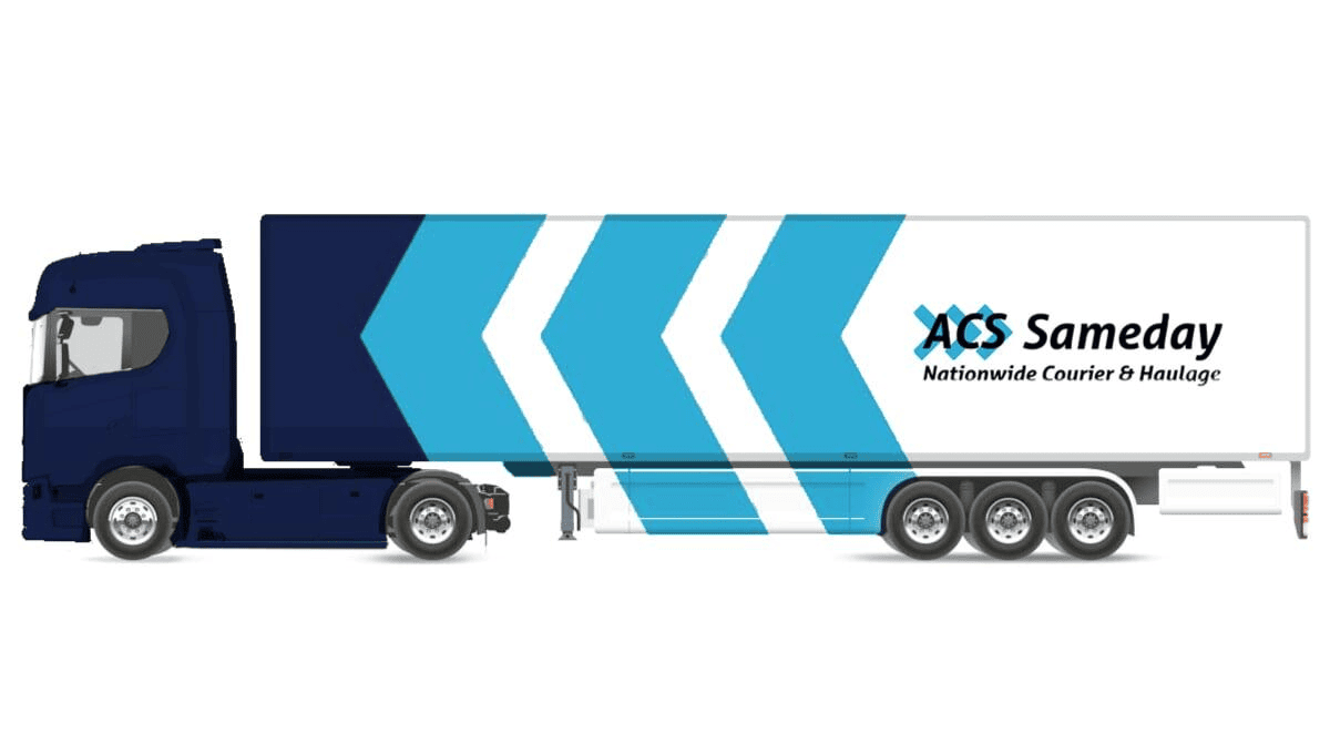 Lorry with ACS Sameday logo