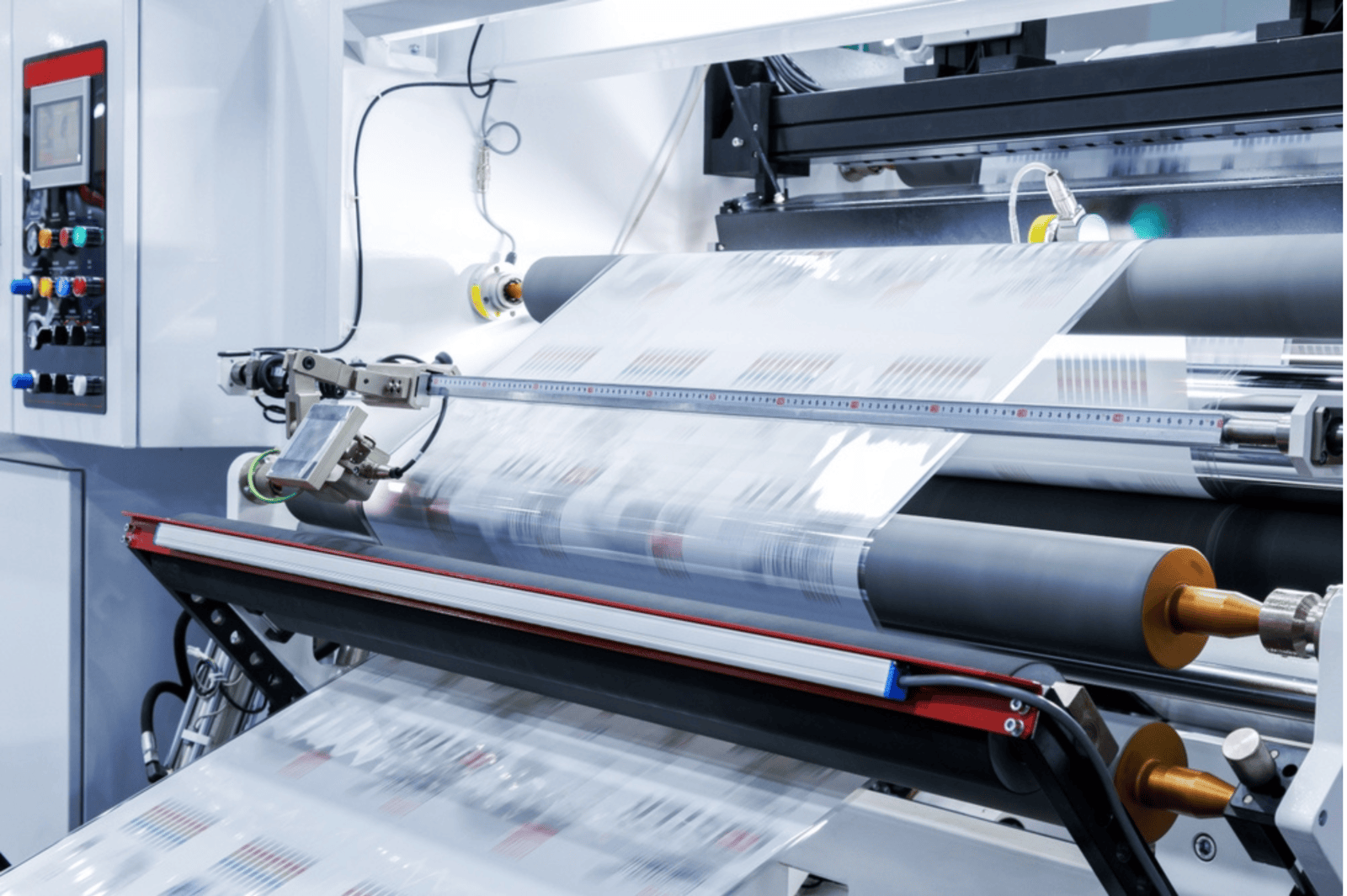 Printing machine in action