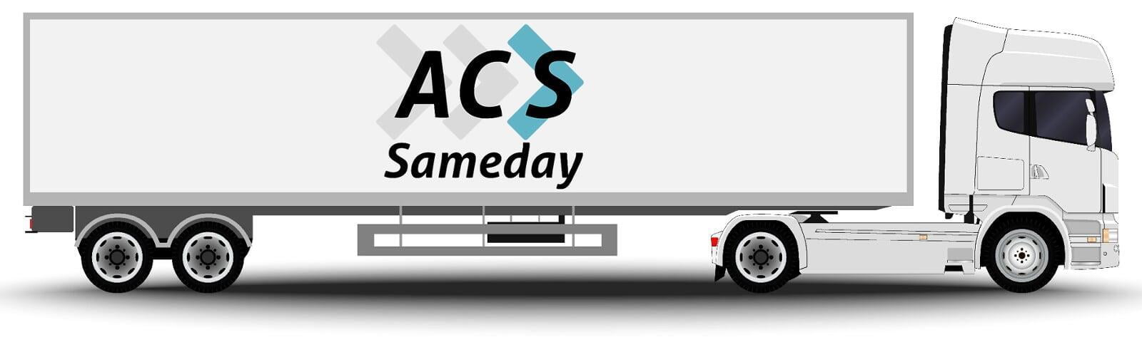 Lorry with ACS Sameday logo