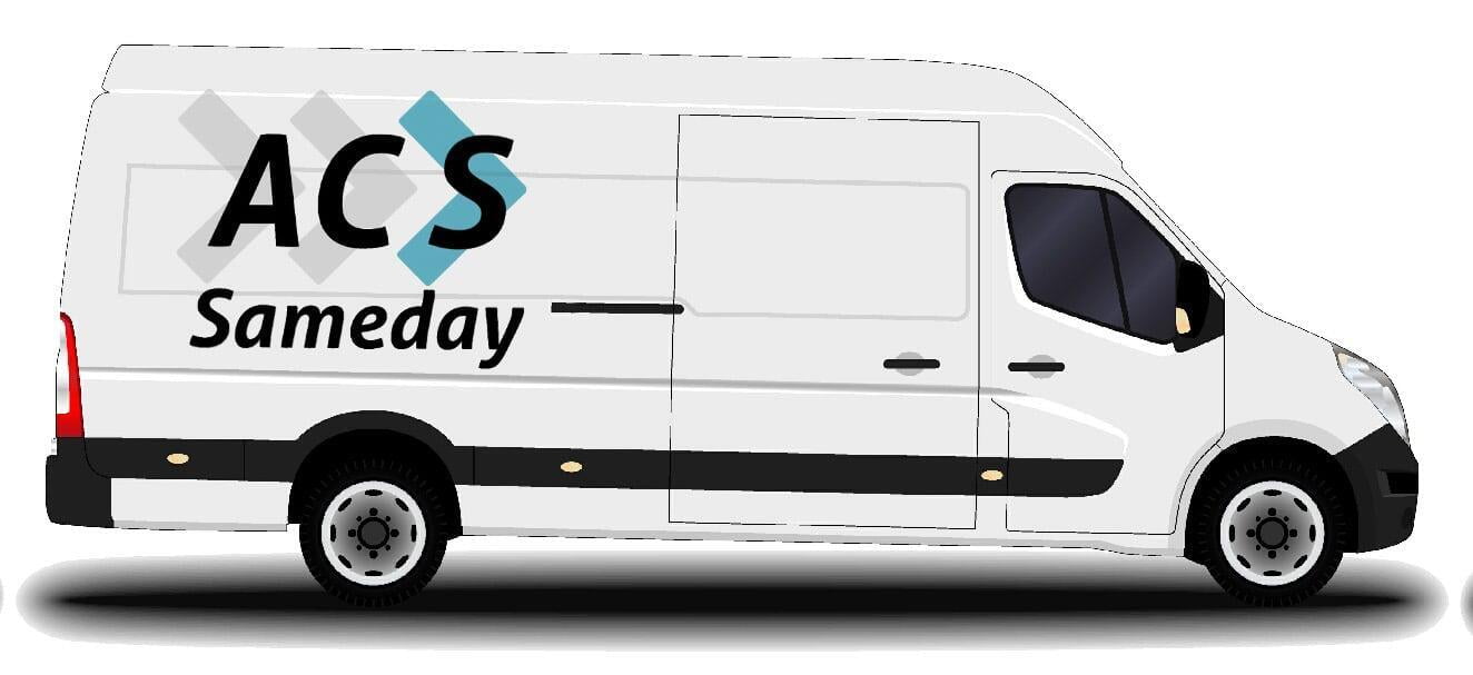 Van with ACS Sameday logo