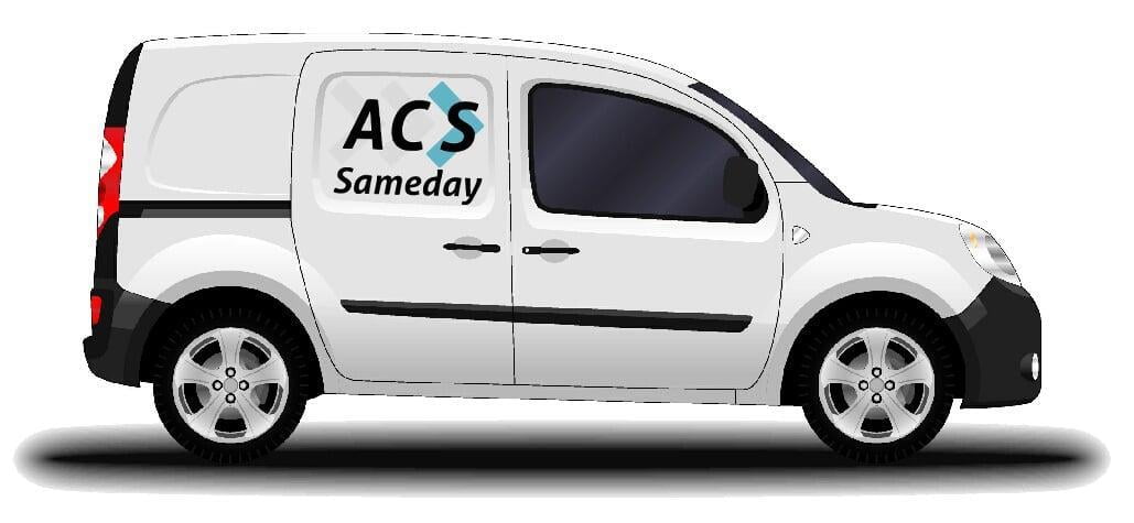 Van with ACS Sameday logo
