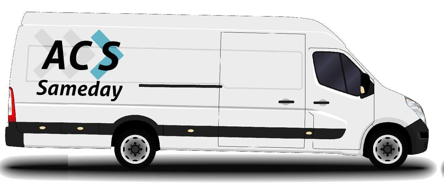 Van with ACS Sameday logo