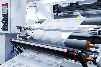 A printing machine in action